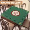 Mahjong Mat Game Table Mat with Carrying Bag, Soft and Wear-Resistant Polyester Fiber Playing Card Mat, Anti Slip Rubber Backing (Color : Green, Size : 31.5x31.5inch/80x80cm) view 2