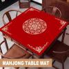 Universal Mahjong Table MatPaigow Poker Dominos Game Table Cover, Slip Resistant Noise Reduction Board Game Mat (Color : Red-3, Size : 23.6x23.6inch/60x60cm) view 2