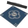 Universal Mahjong Table MatPaigow Poker Dominos Game Table Cover, Slip Resistant Noise Reduction Board Game Mat (Color : Blue-1, Size : 23.6x23.6inch/60x60cm) view 1
