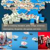 Universal Mahjong Table MatPaigow Poker Dominos Game Table Cover, Slip Resistant Noise Reduction Board Game Mat (Color : Blue-1, Size : 23.6x23.6inch/60x60cm) view 3