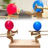 OPLISTE 2024 New Bamboo Man BattleHandmade Wooden Fencing Puppets Battle Bots Wooden Bots Battle Game for 2 Players Fast-Paced Balloon Fight Whack a Balloon Party Games Fun Games (B-30cm x 5mm) view 1