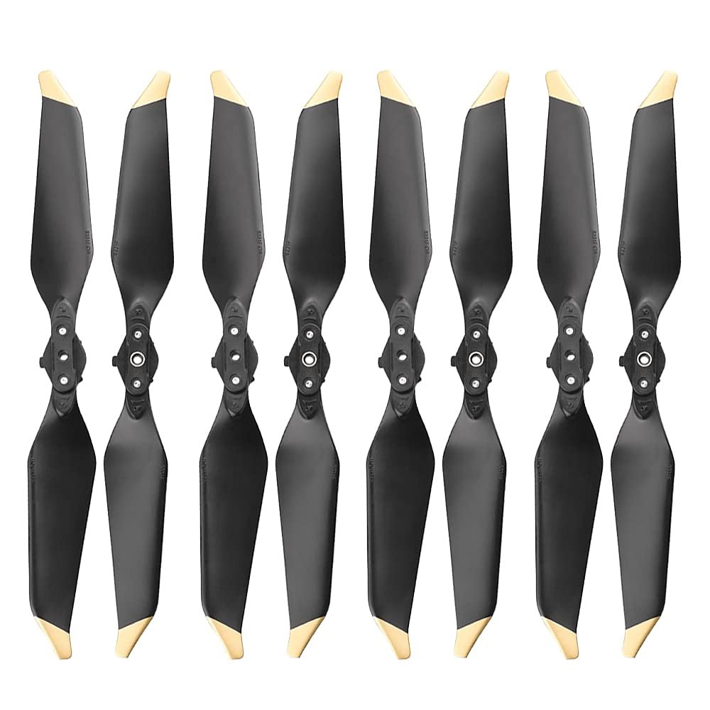 FansEe 4/8pcs Low Noise Propeller 8331 for for Mavic PRO Platinum Drone Noise Reduction Blade Props Camera Folding Propeller Blades (Color : 4 Pair Gold)