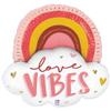 35" Shape Boho Love Vibes Rainbow Balloon view 1