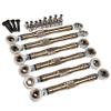 GTBRacing CNC Aluminum Front Rear Suspension and Steering Turnbuckle Tie Rod Set for 1/5 RC Car Losi 5ive-t 5T Upgrade Part (Titanium)