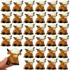 Halloscume 30 Pcs Highland Cow Party Favors Mini Brown Cows Floating Decorations Bath Rubber Water Highland Cow Figurines Bulk Figurine Statues Decor for Spring Summer Birthday Party view 1