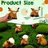 Halloscume 30 Pcs Highland Cow Party Favors Mini Brown Cows Floating Decorations Bath Rubber Water Highland Cow Figurines Bulk Figurine Statues Decor for Spring Summer Birthday Party view 2