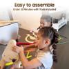 BIERUM Pikler Triangle Set - 8 in 1 Toddler Climbing Toys Indoor Wooden, Montessori Pickler Climbing Set with Ramp, Foldable Baby Climbing Gym, Rainbow view 4