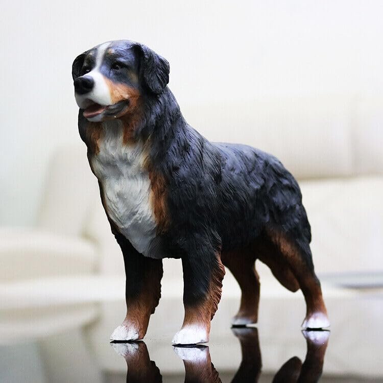 WLNTDOLA JJM Bernese Mountain Dog Resin Animal Model Collector Gift