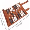 MaGILL International Chess Roll-up Leather Chess Backgammon Checkers Set Foldable Board Chess Game Portable Lightweight Game Set for Travel Chess Gifts view 2