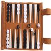 MaGILL International Chess Roll-up Leather Chess Backgammon Checkers Set Foldable Board Chess Game Portable Lightweight Game Set for Travel Chess Gifts view 4