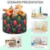 AMmao Rainbow Pineapple Pattern Toys Storage Bin with Cotton Rope Large Capacity Clothes Storage Baskets Laundry Hamper Holiday Ornament Box Organizer for Bedroom Bathroom Nursery view 4