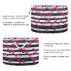 AMmao Cute Stripe Cherry Pattern Toys Storage Bin with Cotton Rope Large Capacity Clothes Storage Baskets Laundry Hamper Holiday Ornament Box Organizer for Bedroom Bathroom Nursery view 3