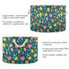 Abstract Tulip Pattern Toys Storage Bin with Cotton Rope Large Capacity Clothes Storage Baskets Laundry Hamper Holiday Ornament Box Organizer for Bedroom Bathroom Nursery view 3