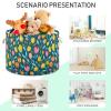 Abstract Tulip Pattern Toys Storage Bin with Cotton Rope Large Capacity Clothes Storage Baskets Laundry Hamper Holiday Ornament Box Organizer for Bedroom Bathroom Nursery view 4