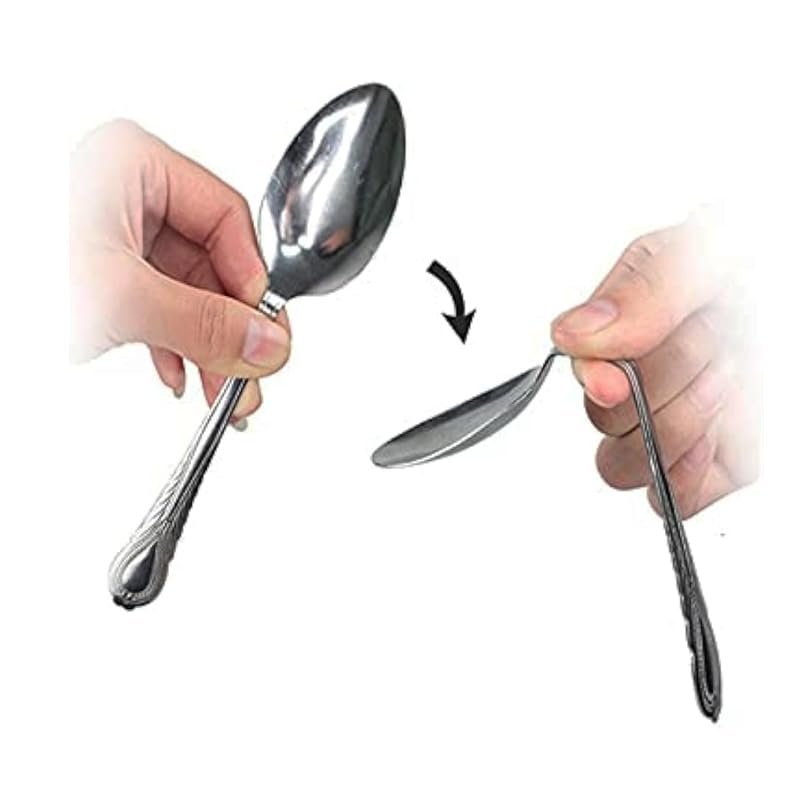 2 Pcs Bend Spoon Bending Gimmick Street Close up Magic Tricks Magic Show Illusion