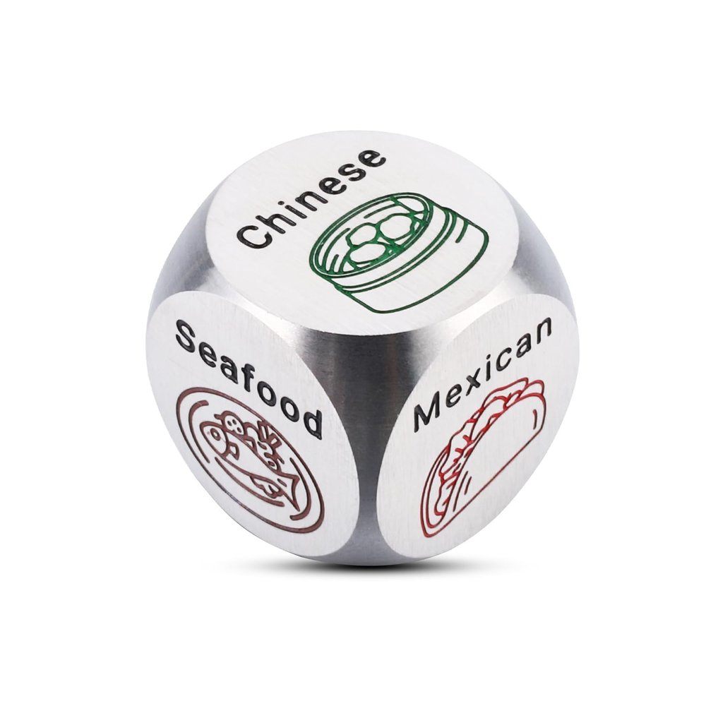 6th for Him her Food Dice Date Night Idea for Women Men 6 Year for Couple Husband Wife Food Decision Dice Valentines Day Gift