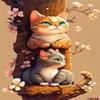 1000 Piece Puzzles Cute Tree Hole Kittens for Adults & Kids - Cartoon Jigsaw Puzzle - Animal Puzzles, Educational Toys DIY Collectibles, for Home Decor - Comes with Poster 20 X 30 Inch view 1