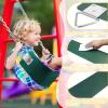 2 Pcs Swing Seat with Metal Triangle Ring 30.4 x 5.9 Inch, Heavy Duty Swing Set Replacement Accessories for Kids & Adults Outdoor, Playground,Trees, Backyard- Green (Support 300LB) view 2