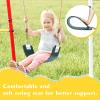 2 Pcs Swing Seat with Metal Triangle Ring 30.4 x 5.9 Inch, Heavy Duty Swing Set Replacement Accessories for Kids & Adults Outdoor, Playground,Trees, Backyard- Green (Support 300LB) view 3