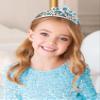 SWEETV Elsa Princess Tiara for Little girls, Girls Princess Crystal Tiara Crown Headband Birthday Party Prom Christmas Costume Cosplay Accessories Gift,Hairpiece for Girls Toddler Kids Baby, Blue view 2