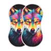 KEIGE 4Pcs Wolf Burp Cloth,Unisex Large Absorbent Soft Cotton Muslin Burping Cloths for Newborn Boys Girls,11x22in,A112530 view 2