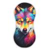 KEIGE 4Pcs Wolf Burp Cloth,Unisex Large Absorbent Soft Cotton Muslin Burping Cloths for Newborn Boys Girls,11x22in,A112530 view 3