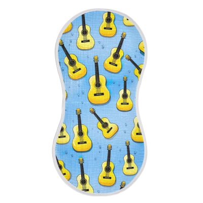 KEIGE 1Pc Instrument Guitar Burp Cloth,Unisex Large Absorbent Soft Cotton Muslin Burping Cloths for Newborn Boys Girls,11x22in,A112195