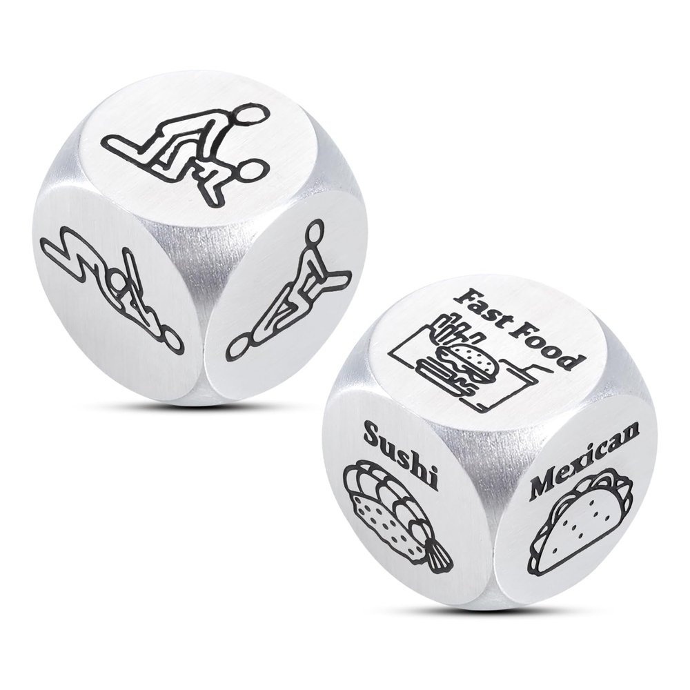 10th Anniversary Tin Gifts for Adults Women Men Anniversary for Him Her Food Decider Couple Gift for Boyfriend Girlfriend Steel Date Night Dice for Husband Wife Birthday Gift