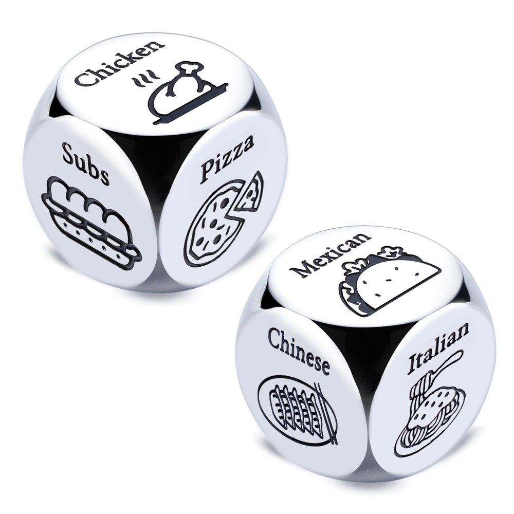 10th Anniversary Tin Gift for Adults Women Men Anniversary for Him Her Food Dice Couple Gifts for Boyfriend Girlfriend Date Night Dice for Husband Wife Wedding Birthday for Women Men