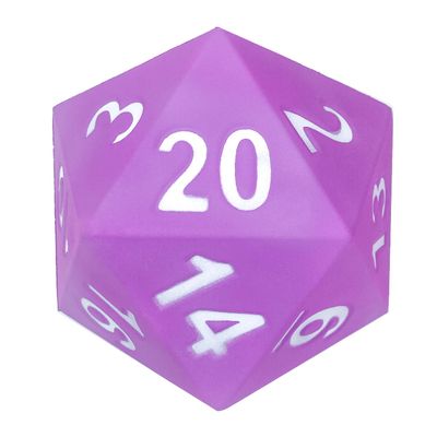 KESS Giant D20 Foam Dice: Oversized 20-Sided Dice for RPG and Collectors - 6 Vibrant Colors, Perfect for Outdoor Fun in Backyard, Pool, Beach. Ages 6+ (Purple)