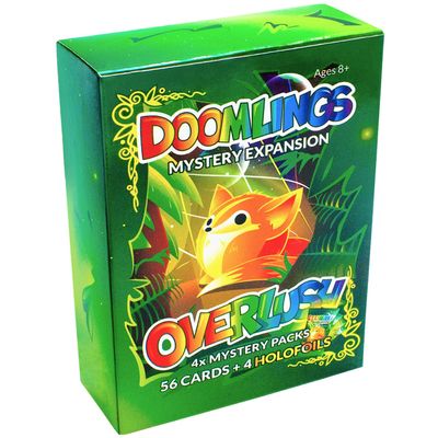 Doomlings Overlush - Mystery Expansion Card Game - 4X Booster Packs (60 Total Gameplay Cards, Including 4X Rare Holofoil Collectibles) | Family, Kids and Adult TCG Party Game | 2-6 Players | Ages 8+