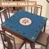 Blue Mahjong Mat Game Table Mat for Mahjong Tile Game Poker Game Domino Game Game Matwith Rubber Backing (Size : 39.4x39.4inch/100x100cm) view 2