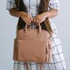 Ayla & Co Mini Bag, Transitional Minimal Diaper Bag, Vegan Leather, with Expandable Pockets, Built-In Wallet, Organizer, Magnetic Front Pocket, Adjustable Straps, Pebble view 3