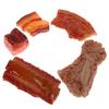Alasum Simulated Meat Ornaments - 5Pcs Realistic Braised Pork Ribs Display Models for Home Kitchen Decor Food Photography Props Miniature Fake Meat for Teaching view 1