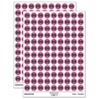 Five Star Performance 200+ Round Stickers - Gloss Finish - 0.50" Size - Light Pink