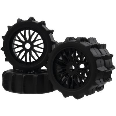 HIRCQOO 4PCS 1/8 Scale RC Off Road Buggy Snow Sand Paddle Tires Tyre Wheels 17mm Hex Hubs Compatible with Arrma Typhon 6S HSP HPI Redcat Losi Traxxas 1/8 RC Buggy