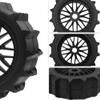 HIRCQOO 4PCS 1/8 Scale RC Off Road Buggy Snow Sand Paddle Tires Tyre Wheels 17mm Hex Hubs Compatible with Arrma Typhon 6S HSP HPI Redcat Losi Traxxas 1/8 RC Buggy view 4
