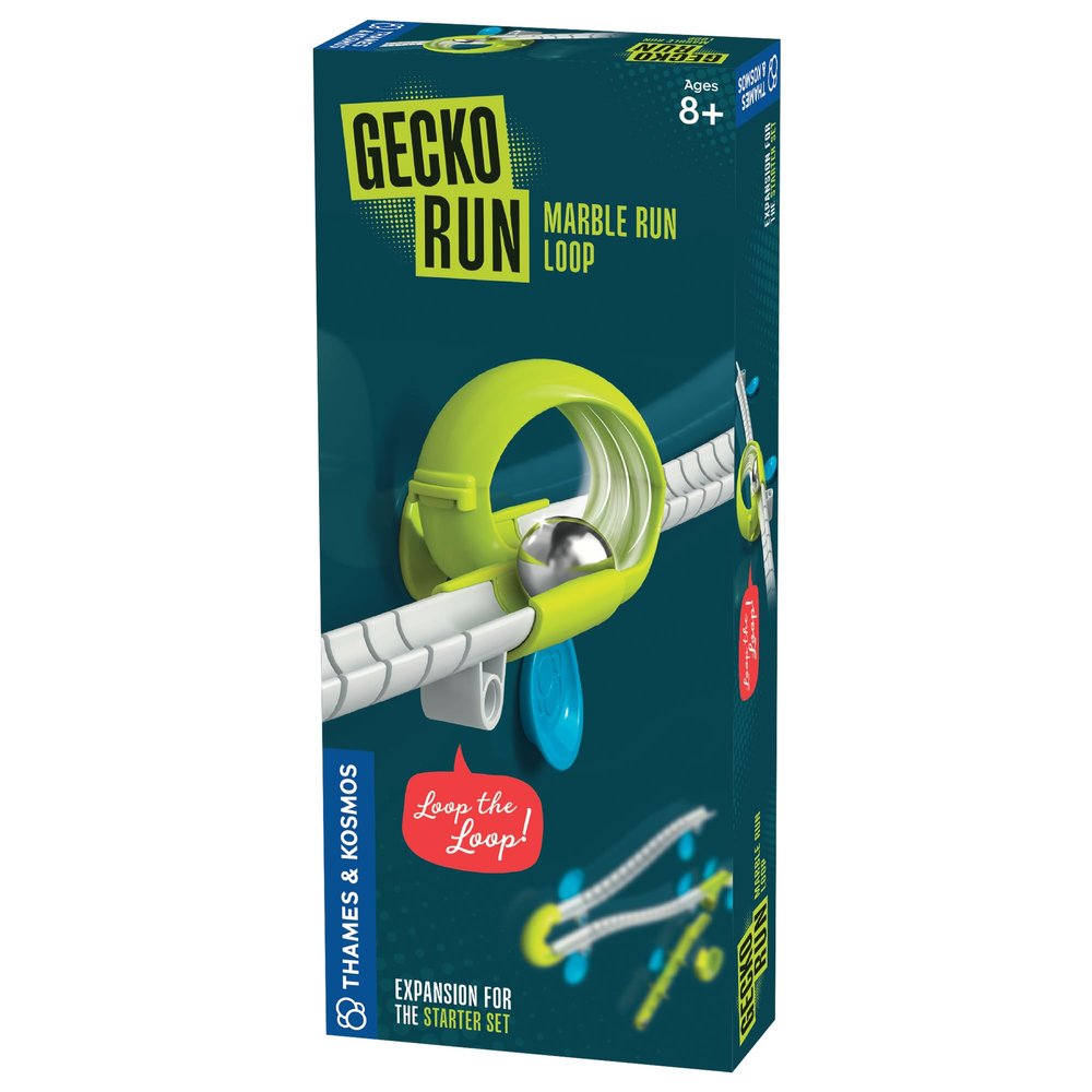 Gecko Run Marble Run Loop Expansion Pack by Thames & Kosmos Extra Stunt for Vertical Marble Run Starter Set; Fast, No-Mess Setup with Residue-Free Nano-Adhesive Pads for Hours of Creative Play