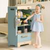 ROBUD Fridge Refrigerator with Ice Dispenser, Wooden Play Fridge Freezer Set for Kids, Toddler Kitchen Playset with Full Accessories Pretend Play Set, Gift for Boys & Girls, Age 3+ view 3