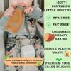 Reusable Silicone Food Pouch for Baby and Toddlers, Squeezable Pouch, Squeeze Pouch, Easy Clean Silicone Pouch for Pre-K and School, Homemade Baby Food Storage, 4oz (Blue-Orange-2 Pack) view 3