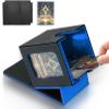 Jaffzora Card Deck Box for MTG Commander, Magnetic Card Display Case,TCG Card Storage Box, Holds 100 Double-Sleeved Cards, Black&Blue view 1