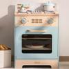 ROBUD Wooden Kids Oven, Realistic Wooden Play Kitchen Set, Pretend Play Kitchen Accessories Toy Kitchen Set for Kids with Cupcakes, Pizza, Tray  Best Gift for Boys & Girls view 1