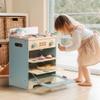 ROBUD Wooden Kids Oven, Realistic Wooden Play Kitchen Set, Pretend Play Kitchen Accessories Toy Kitchen Set for Kids with Cupcakes, Pizza, Tray  Best Gift for Boys & Girls view 3