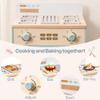 ROBUD Wooden Kids Oven, Realistic Wooden Play Kitchen Set, Pretend Play Kitchen Accessories Toy Kitchen Set for Kids with Cupcakes, Pizza, Tray  Best Gift for Boys & Girls view 4