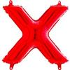 14" Europe Airfill Balloon Self Sealing Letter X Red view 1