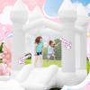 FBSPORT White Bounce House, Inflatable Bouncer with Air Blower,Indoor & Outdoor Bouncy Castle with Big Ball Pit for Wedding Party Kids Birthday Party, Easy to Install view 2