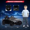 12V Electric Ride On Car w/RC,Licensed by BMW M4 Toddler Electric Vehicle for 37-83 Months,Power Wheels for Boys Girls, with Suspension System,3 Speeds, Bluetooth, MP3, Double Door, LED Light(Black) view 3