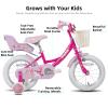 JOYSTAR Unicorn 16" Kids Bike for 4-7 Years Girls Toddler Bike Fuchsia view 2