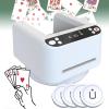 HEAXIY Automatic Card Dealer Machine, 360 Rotating Card Dealer with 4 Wireless Dealer Buttons, Rechargeable 2 Decks Card Dealing Machine, Up to 8 Players view 1
