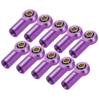 MECCANIXITY M3xL19mm Lever Steering Linkage Tie Rod Ball Head Link Joint End Metal Purple for RC Crawler Car Pack of 10